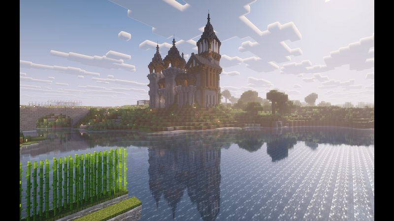 Cathedral reflected on the lake surface